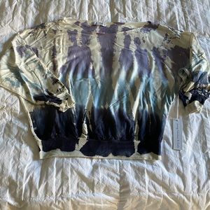 NWT Young Fabulous & Broke Off the Soulder Lightweight Tie Dyed Sweatshirt
